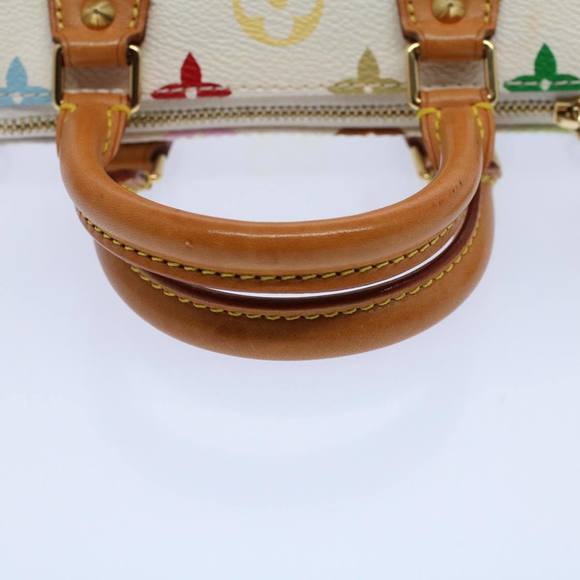 LOUIS VUITTON Monogram Multicolor Mini Speedy Hand Bag White M92645 Auth 58259 - Picture 7 of 16